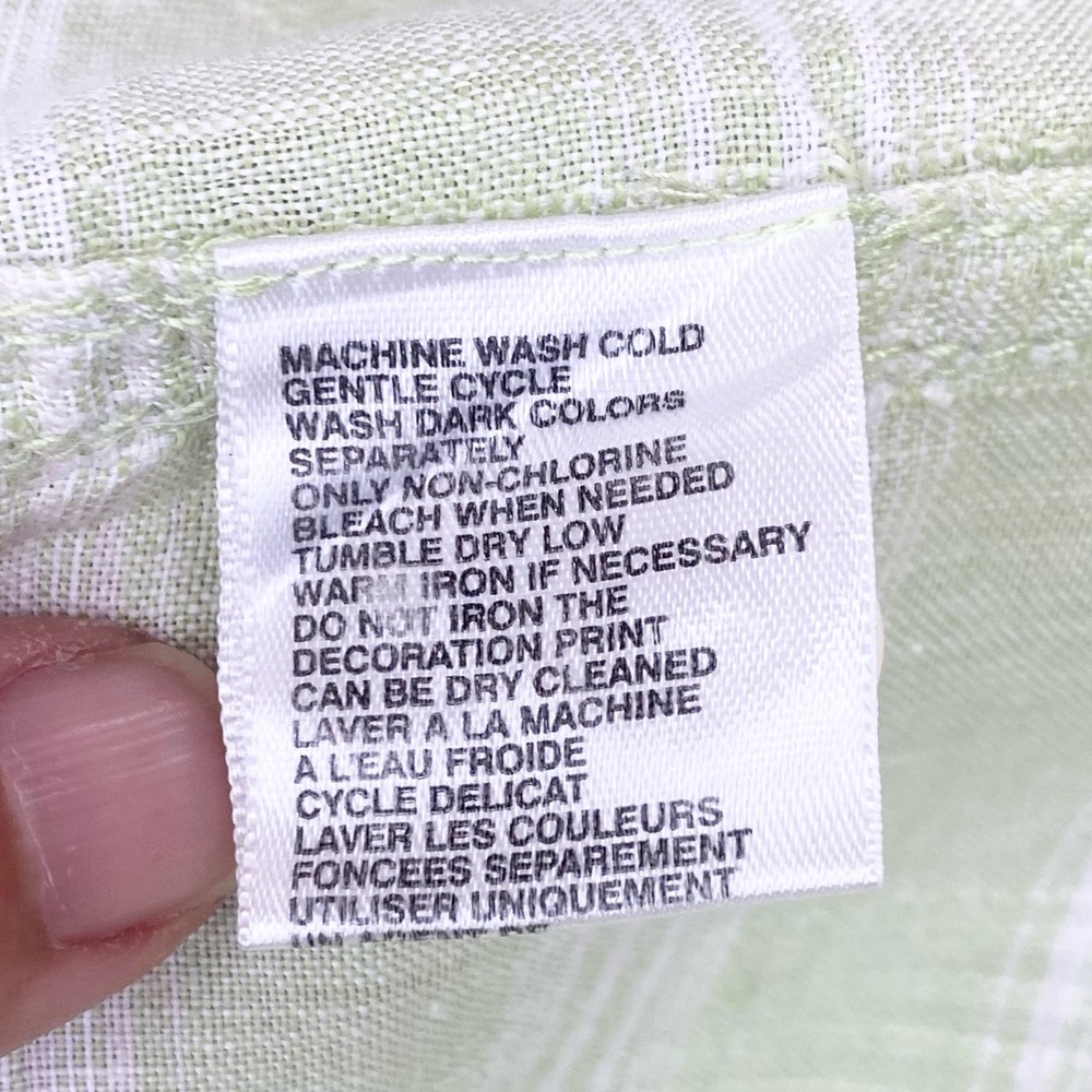 Tommy Bahama Light Green Plaid Short-Sleeve Button-Down Shirt - Picture 7 of 12